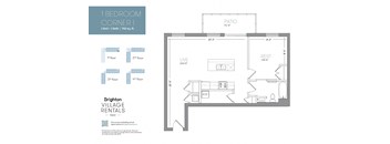 a floor plan of a house with a bedroom and a living room