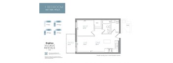 a floor plan of a unit with a bedroom and a bathroom