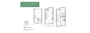 A floor plan for a 1 bedroom, 3 bedroom apartment with 2.6 bathrooms and 1,541 sq.ft.