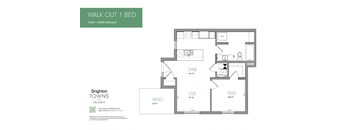 a floor plan of a house with a bedroom and a living room