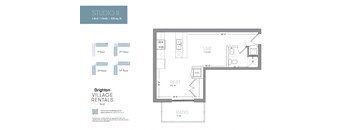 a floor plan of a living room and a bedroom