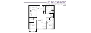 Unit E - 2 Bedroom Barrier-Free