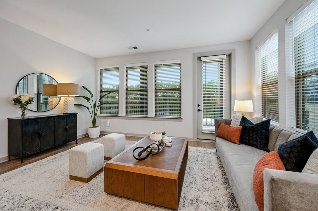 a living room with a couch and a coffee table at Preston Ridge, North Carolina, 27513