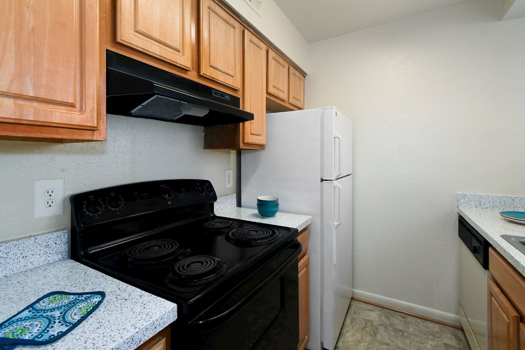 Electric Range In Kitchen at The Fields of Old Town, Alexandria, VA