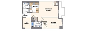 C4 Floor Plan at Loree Grand at Union Place, Washington, DC, 20002