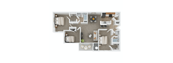 3 Bedroom Floor Plan at The Fields at Lorton Station, Virginia