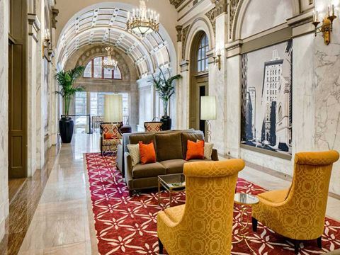 Spacious Lobby at The Harriet at the Equitable Building, Baltimore