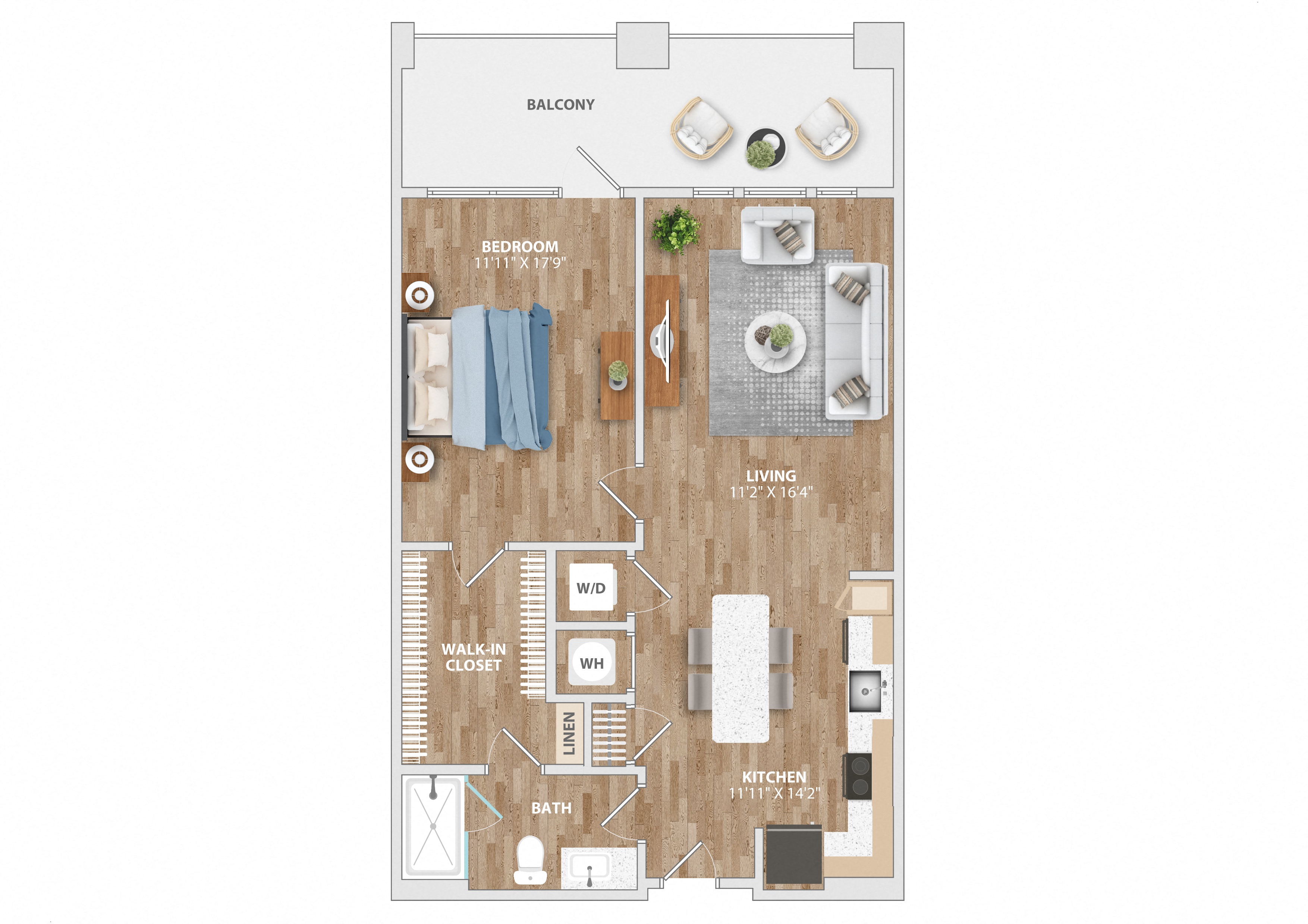 1 bedroom 1 bath at Hawkins Press, North Carolina