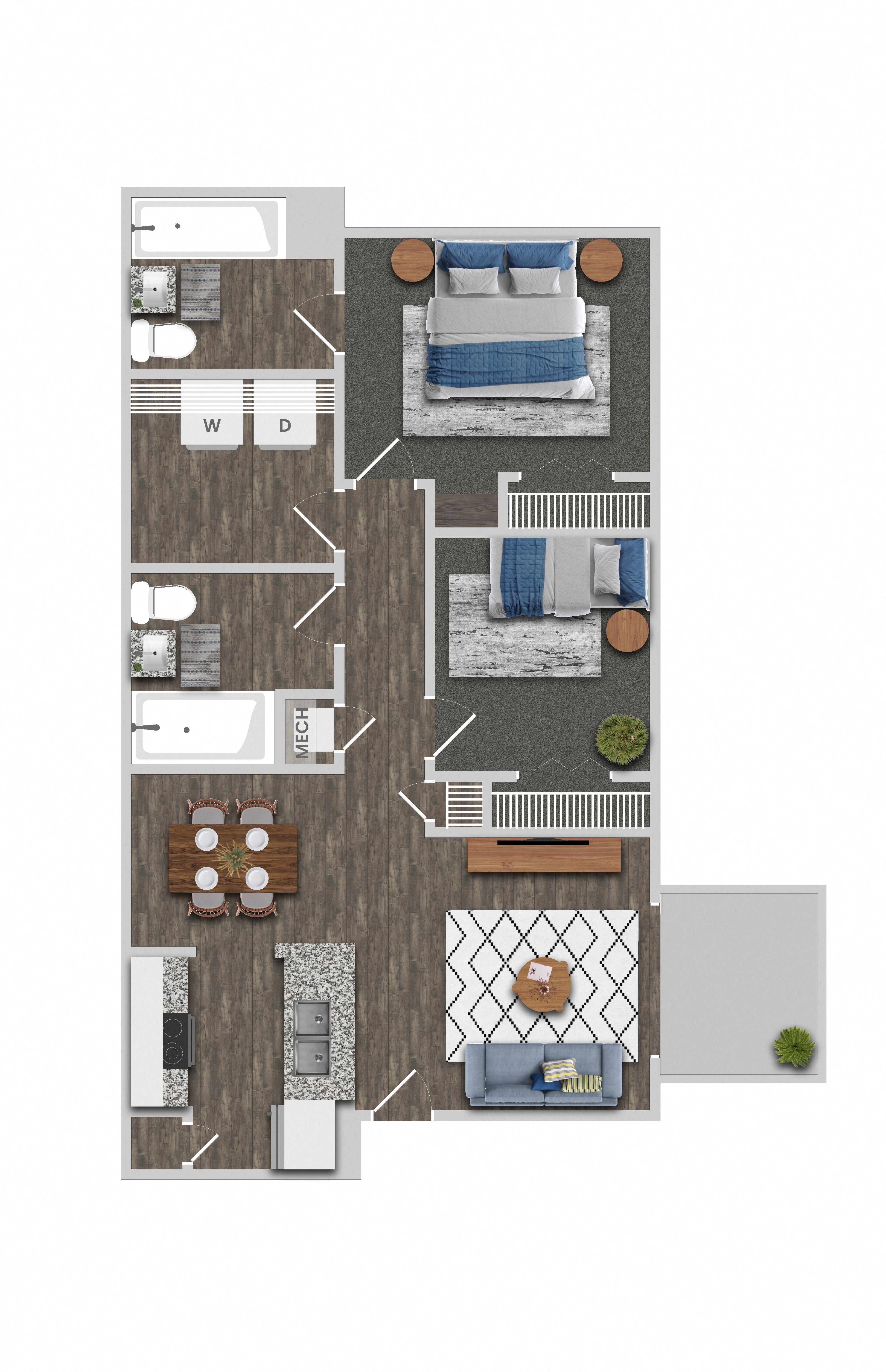 a1 floor plan 1 bedroom 1190 square feet the
