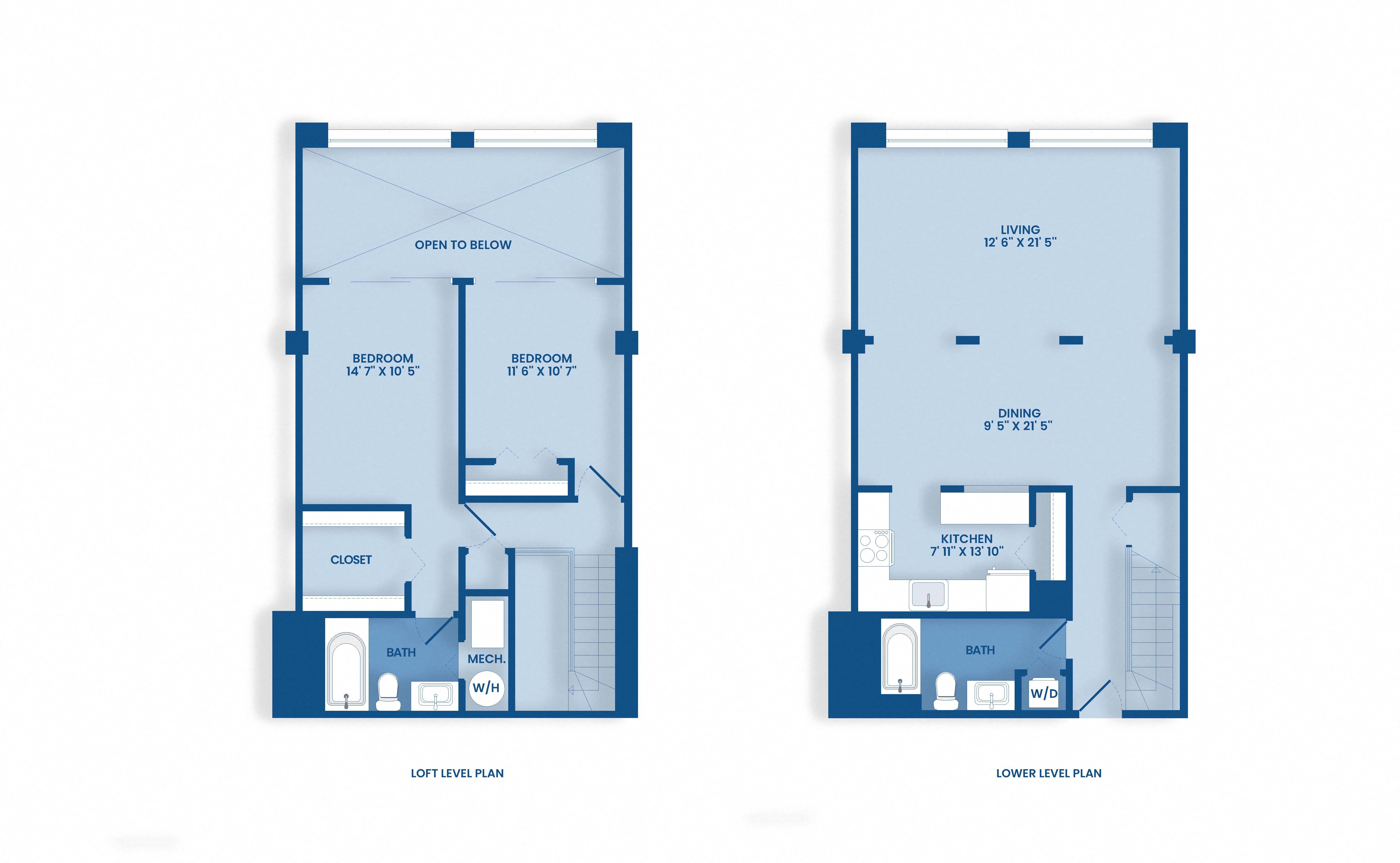 20_F2 Floor Plan at Tindeco Wharf, Baltimore, Maryland