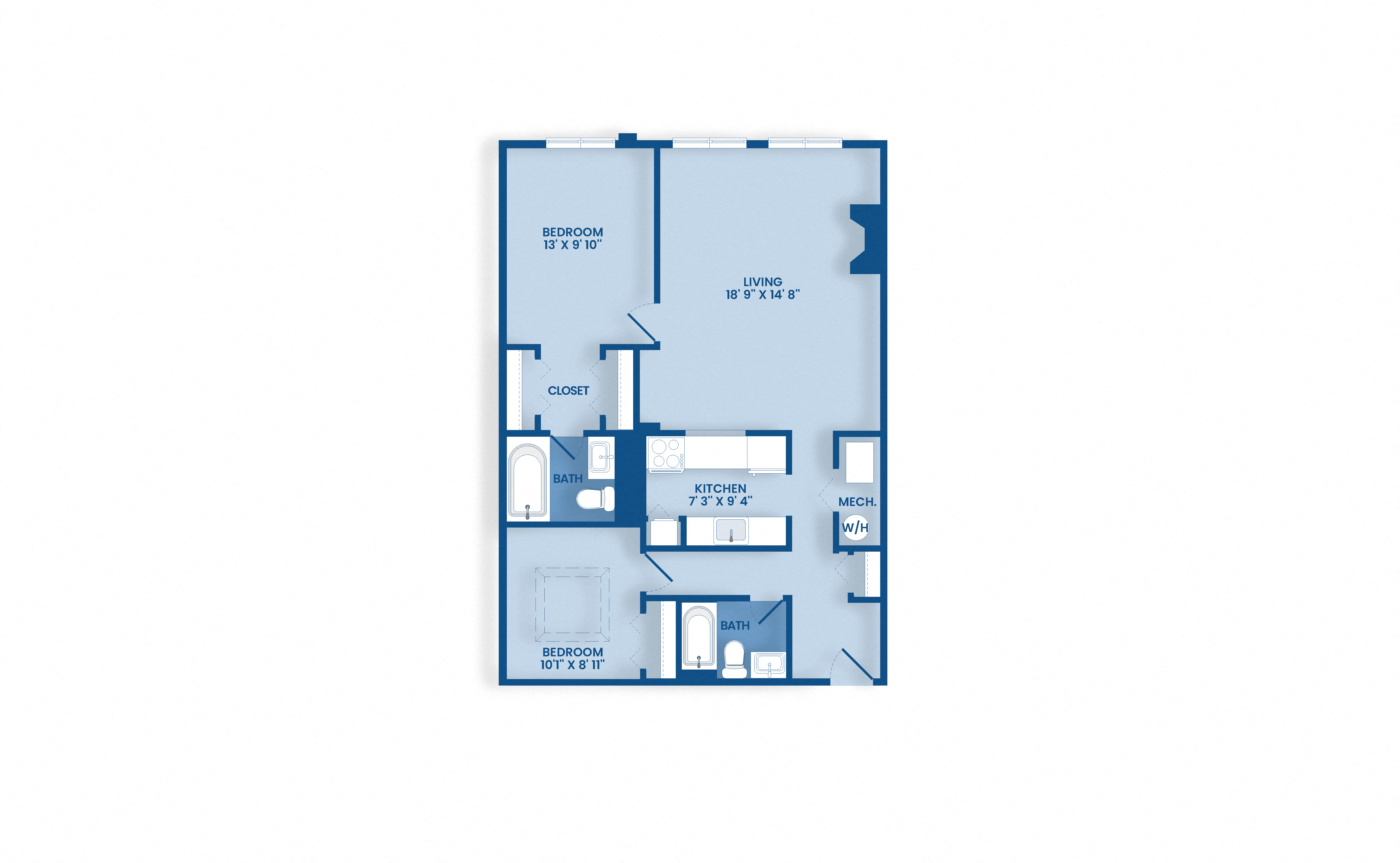 22_I1 Floor Plan at Tindeco Wharf, Baltimore, Maryland