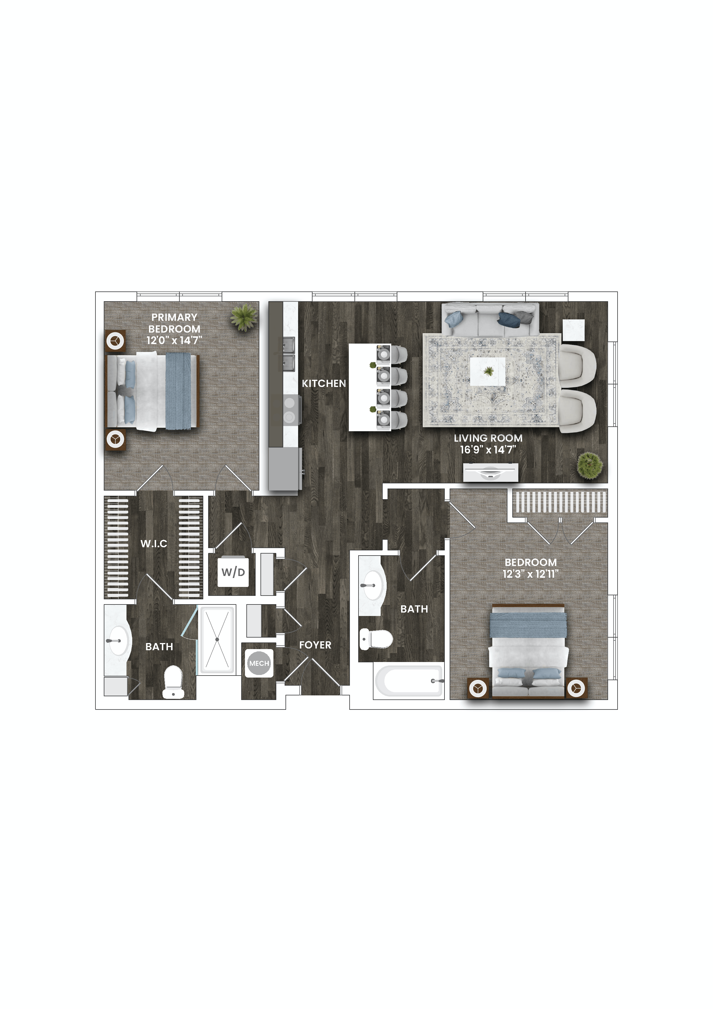 a floor plan of 303  503 square feet