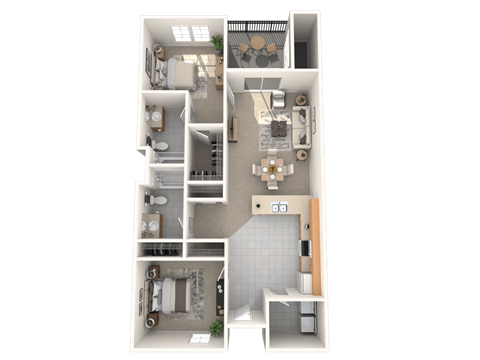 2 bed 2 bath D at Rancho Cielo Senior Apartments, Phoenix, AZ