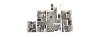 3 Bed 2 Bath Floor Plan at Cottonwood Crossing, Casa Grande Arizona 