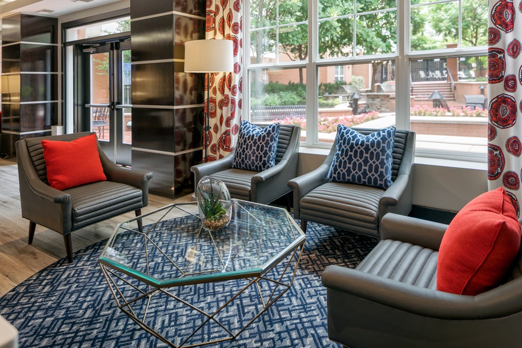 Posh Lounge Area In Clubhouse at 800 Carlyle, Alexandria, Virginia