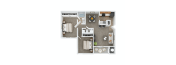 1 Bedroom Floor Plan at The Fields at Lorton Station, Lorton, VA, 22079
