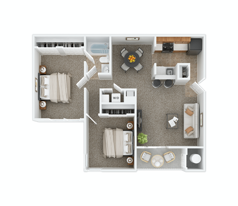 1 Bedroom Floor Plan at The Fields at Lorton Station, Lorton, VA, 22079