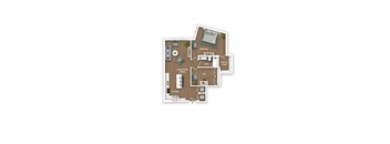 A diagram of a house layout with labeled rooms.