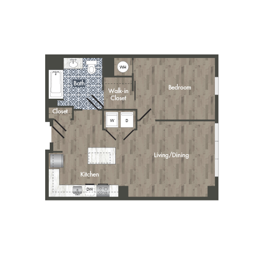 A13H Floor Plan at Park Kennedy, Washington, DC, 20003