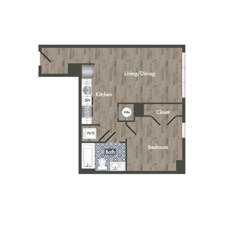 A19A  Floor Plan at Park Kennedy, Washington, 20003