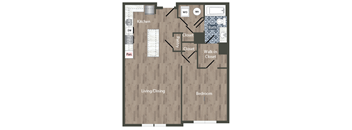 A1A Floor Plan at Park Kennedy, Washington, 20003