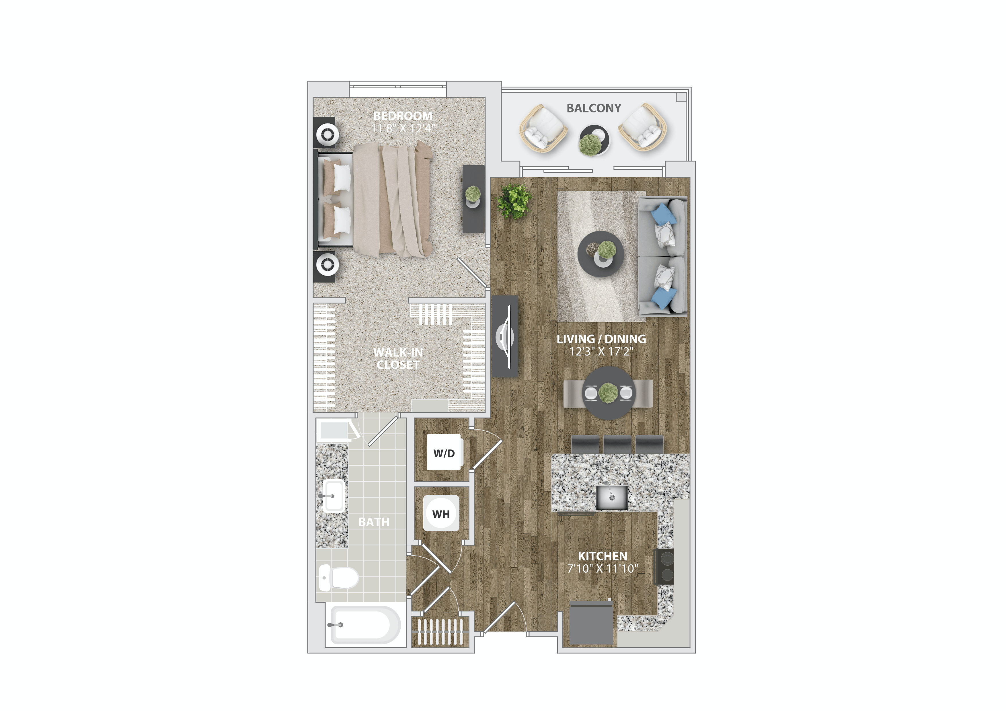 A1A Floor Plan  at Woodmore Grand, Bowie, MD, 20721
