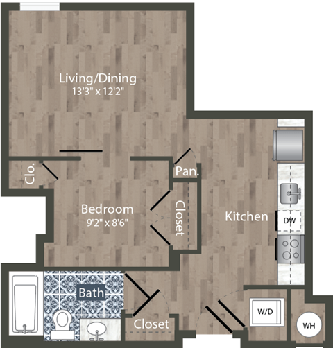 A21A Floor Plan at Park Kennedy, Washington