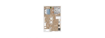A2A Floor Plan at Hawkins Press Apartments, Charlotte, 28203