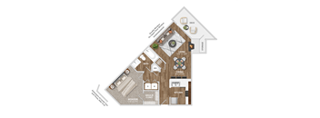 A2 Floor Plan at Waverly Place, North Charleston, SC, 29418