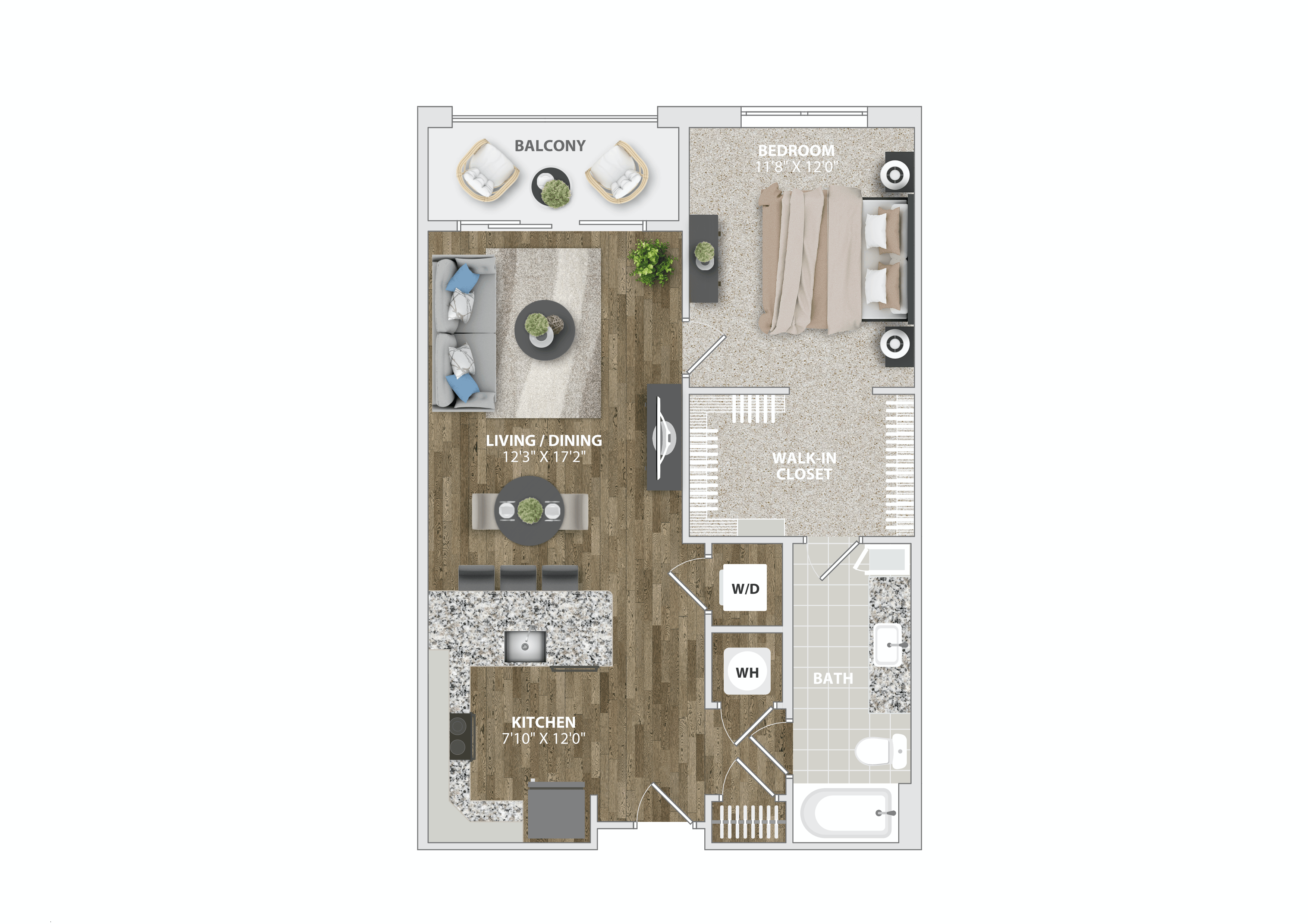 one bedroom apartment  at Woodmore Grand, Bowie, 20721