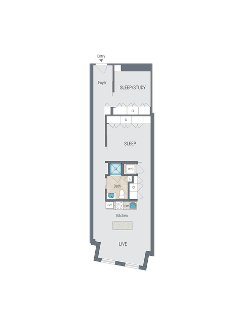 the floor plan of the condo