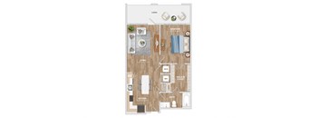 A9A Floor Plan at Hawkins Press Apartments, Charlotte, NC