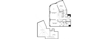 2 bed 2 bath B3bl 2 Bed 2 Bath Floor Plan at 800 Carlyle, Alexandria