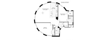 2 bed 2 bath B17b Floor Plan  at 800 Carlyle, Alexandria, Virginia