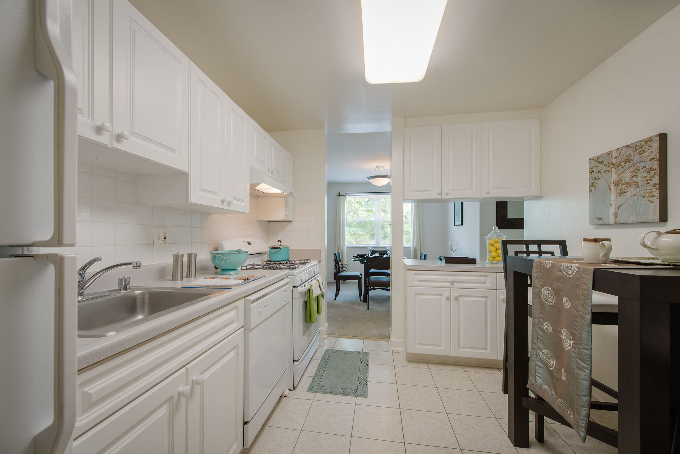 Modern Kitchen With Stainless Steel Appliances And Double Door Refrigerators at Amberleigh, Fairfax, VA