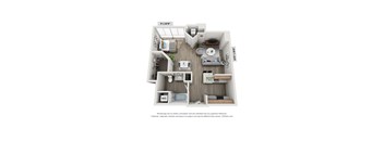 Ashlawn Studio Floor Plan at Lincoln Old Town, Alexandria, 22314
