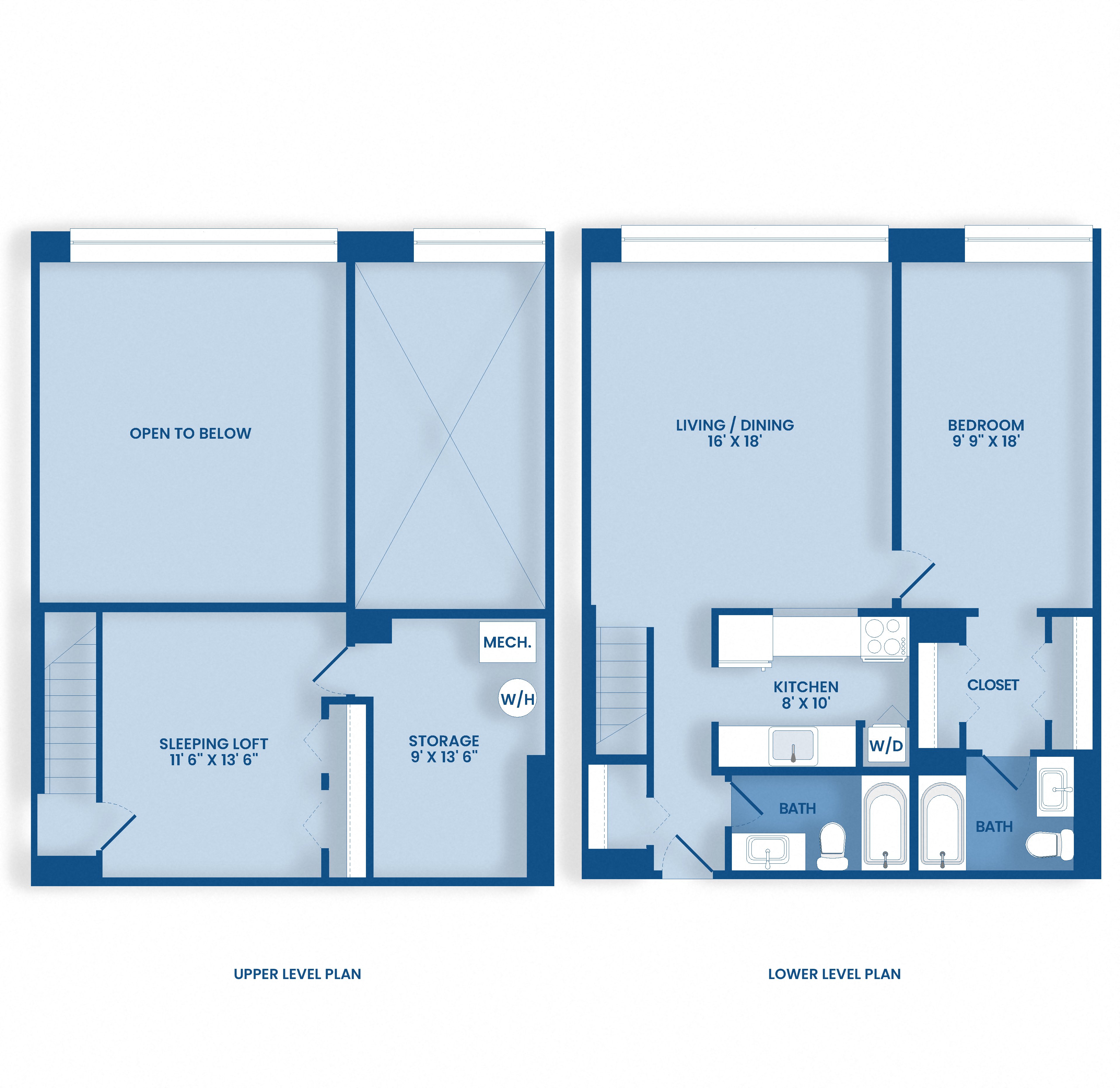 B1 Floor Plan at Tindeco Wharf, Baltimore, Maryland