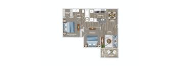 B1 Floor Plan at The Watch on Shem Creek, Mt. Pleasant, 29464