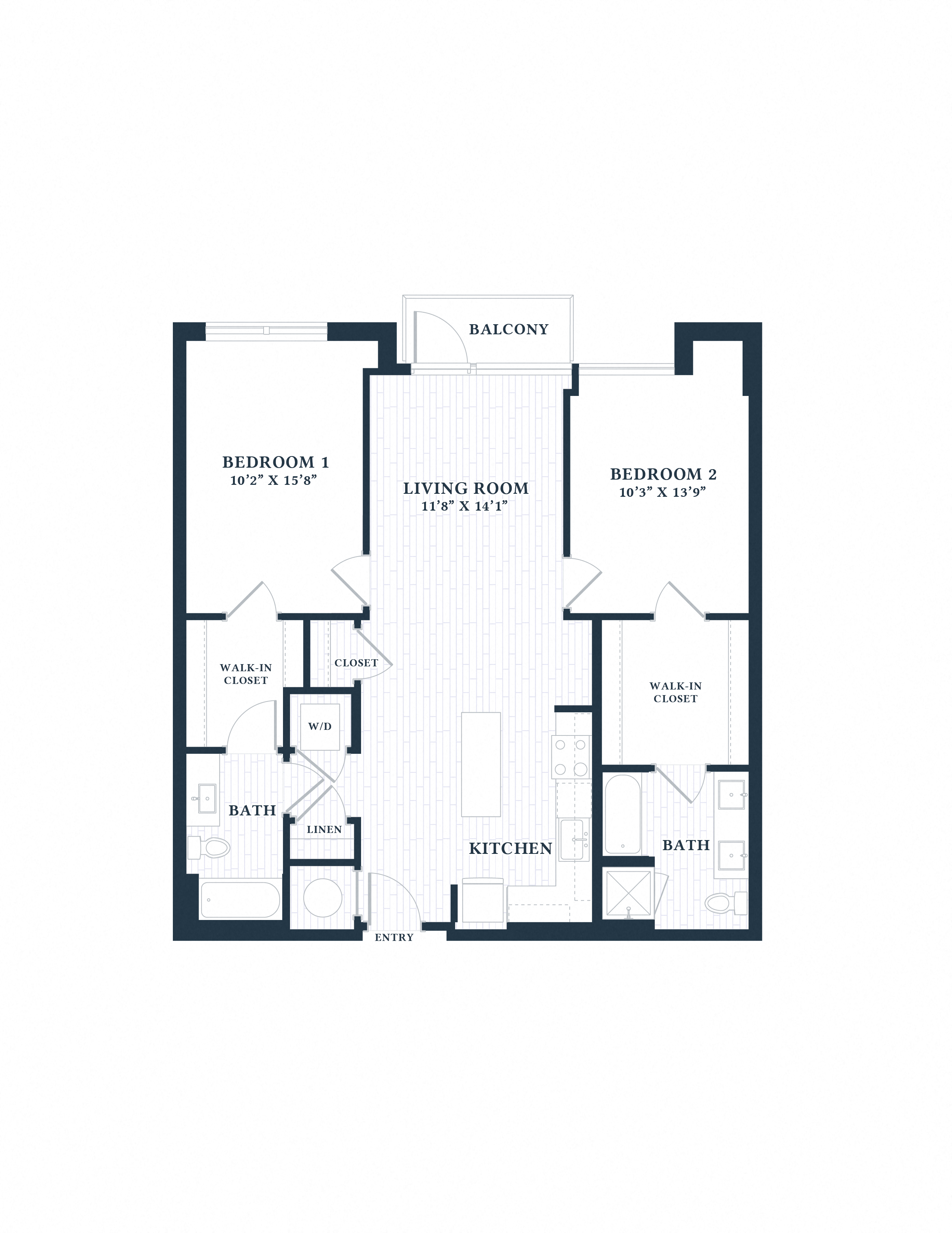 B12B Floor Plan at Brentford at The Mile, Tysons
