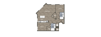 B1B Floor Plan at Park Kennedy, Washington, DC