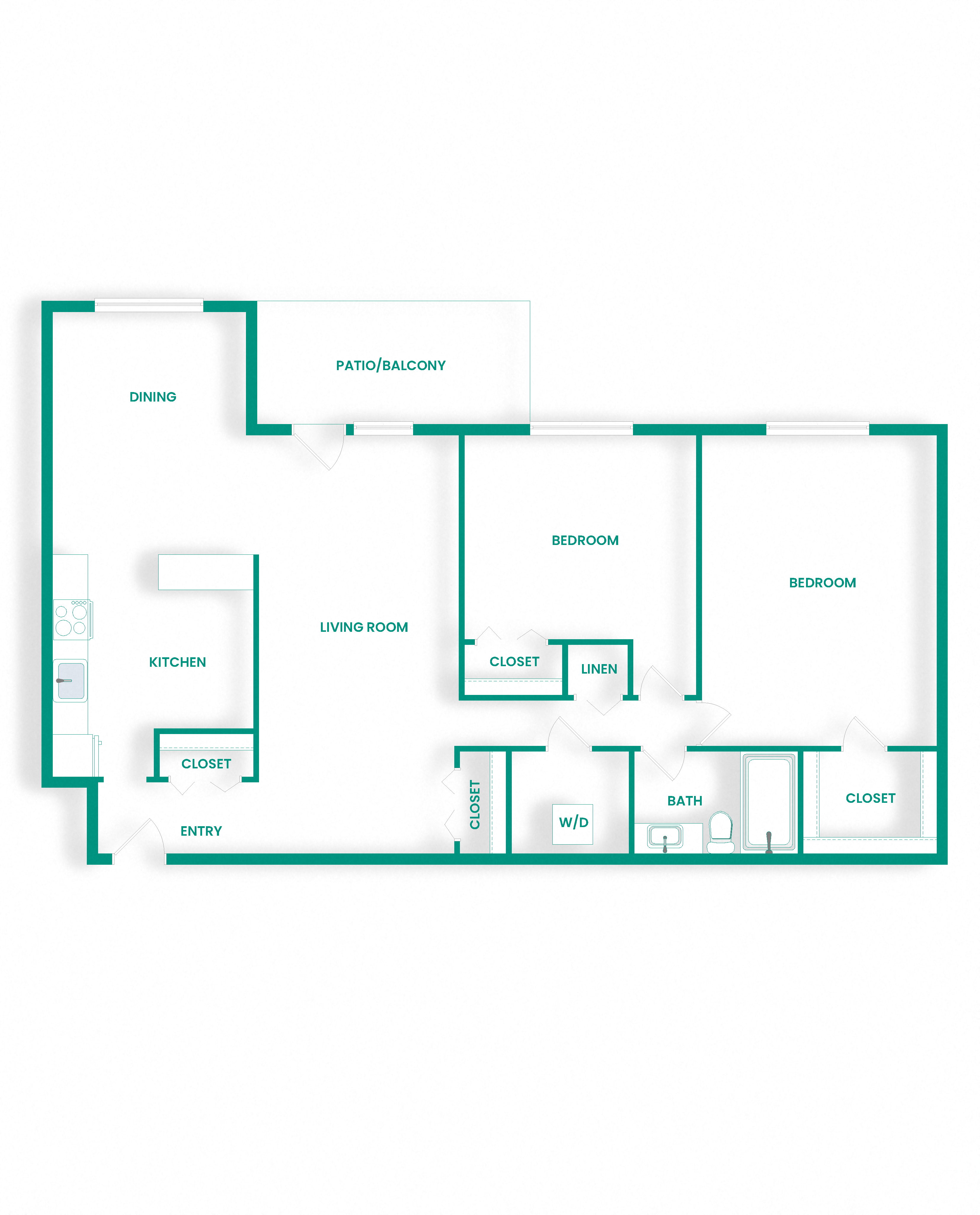 B1 Floor Plan at Amberleigh Apartments in Fairfax, VA
