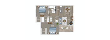 B2 Floor Plan at The Watch on Shem Creek, Mt. Pleasant, South Carolina
