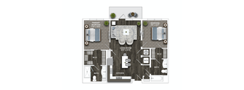 B2B Floor Plan at La Unión, Tampa, 33605
