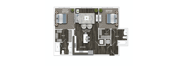 B3B Floor Plan at La Unión, Tampa Florida