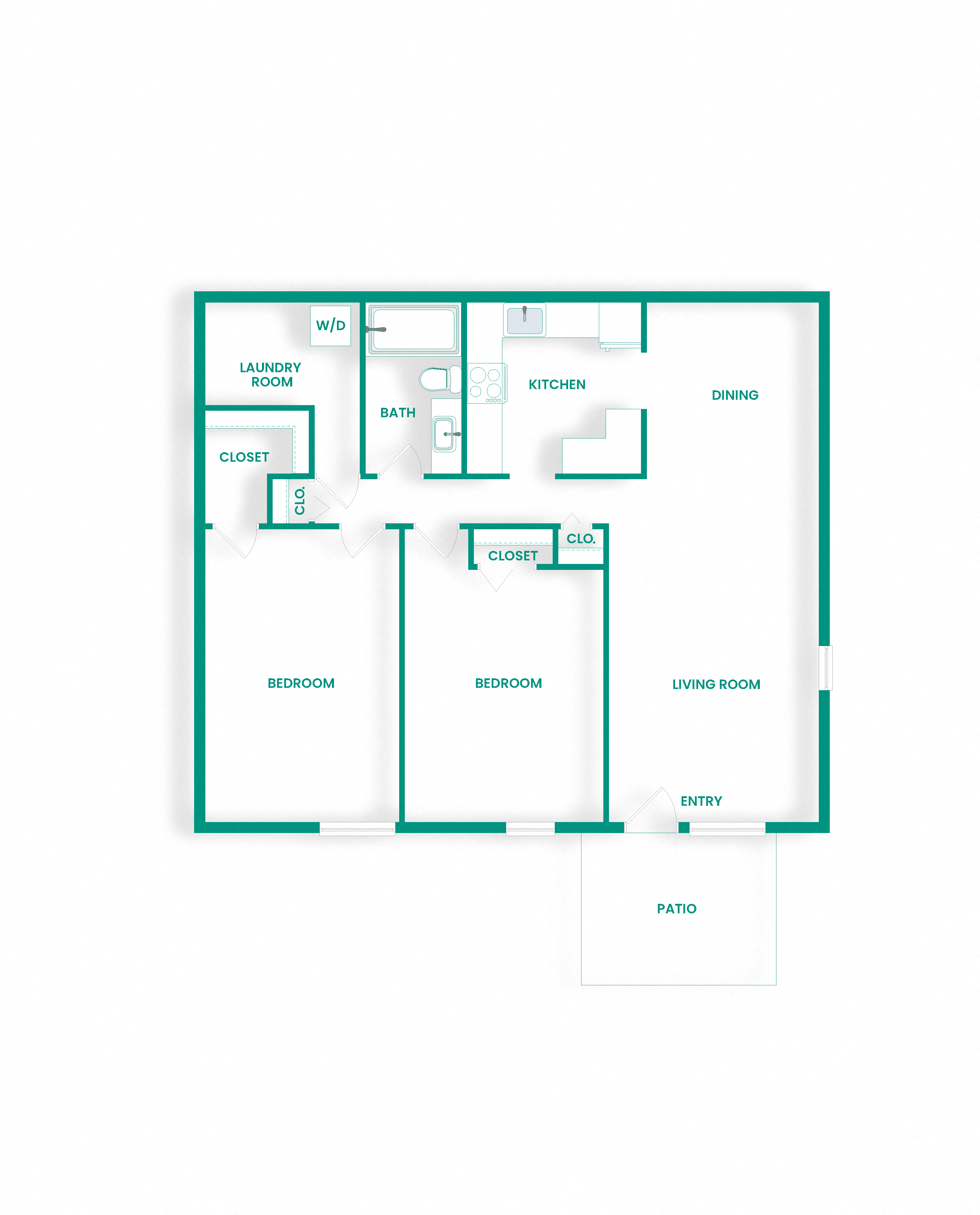 B3 Floor Plan at Amberleigh Apartments in Fairfax, VA