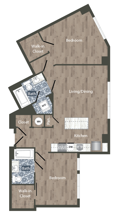 B5B Floor Plan at Park Kennedy, Washington, Washington