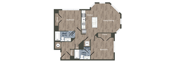 B7B Floor Plan at Park Kennedy, Washington, DC