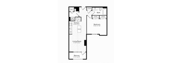 a floor plan of a bedroom apartment at The Boro, Tysons, VA 22102