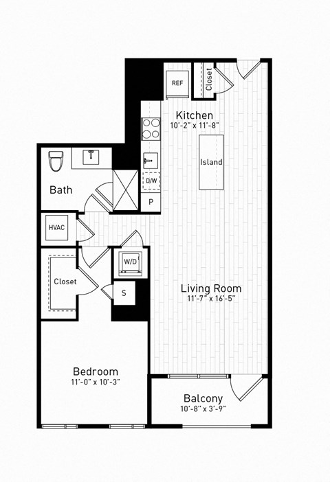 bedroom floor plan | luxury apartments in towson md | the southerly at The Boro, Tysons Virginia