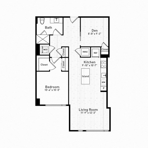 bedroom floor plan | luxury apartments in towson md | the southerly at The Boro, Tysons, VA 22102